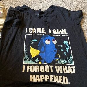 Torrid Black and Blue Short Sleeve Tee